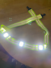 Load image into Gallery viewer, Elastic Breast band hi viz with clips (0ptional lights)
