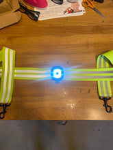 Load image into Gallery viewer, Elastic Breast band hi viz with clips (0ptional light)