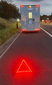 BriteAngle LED large super bright flashing warning triangle.