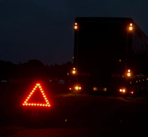 BriteAngle LED super bright flashing warning triangle.   Optional cone attachment available separately.